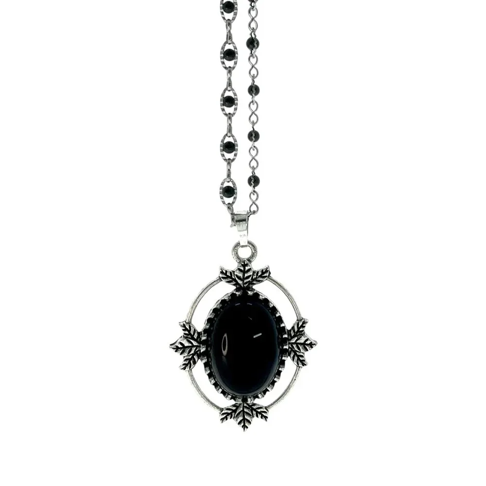 Moonlit Magic Amulet, Vintage Dark Romantic Jewelry, Witchy Magic Fancy Necklace